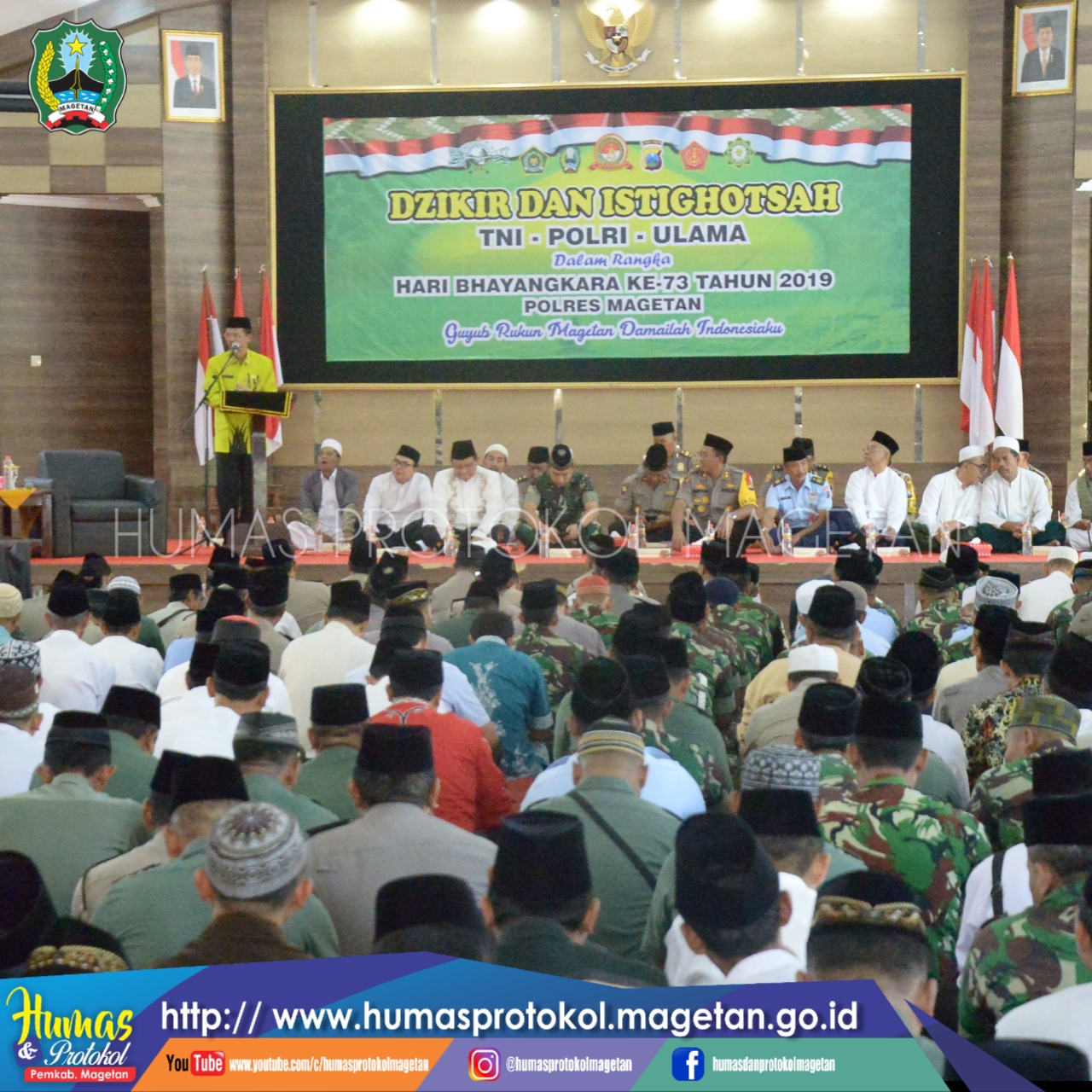 POLRES MAGETAN GELAR DZIKIR DAN ISTIGHOSAH TNI POLRI DAN ULAMA