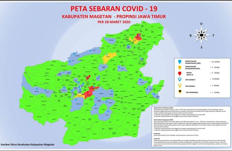 Peta Sebaran Covid 19, 28 Maret 2020