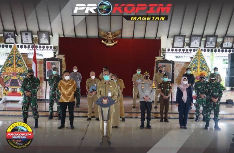 Konferensi Pers terkait covid 19 di Kabupaten Magetan⁣