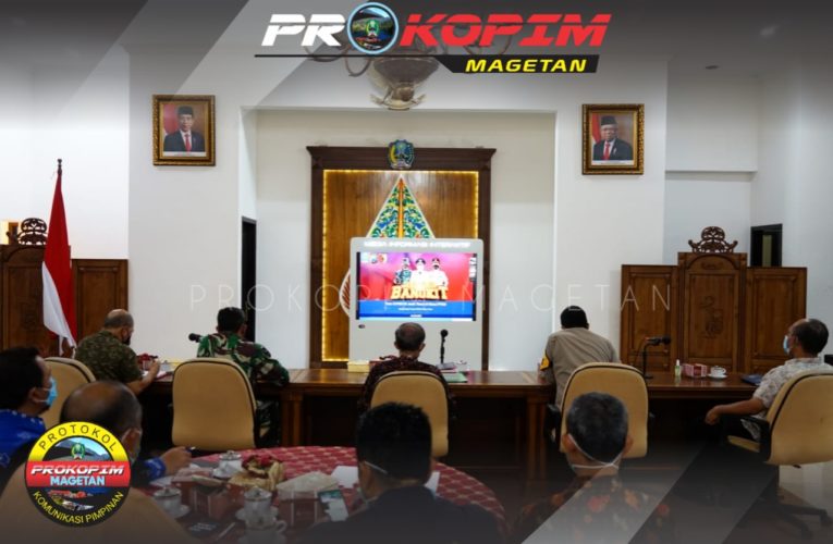 Rapat Evaluasi Pelaksanaan PPKM Tahap II di Wilayah Jawa Timur