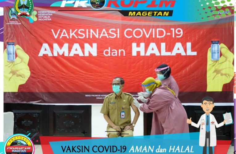 Bupati dan Wakil Bupati Magetan Terima Vaksinasi Covid-19