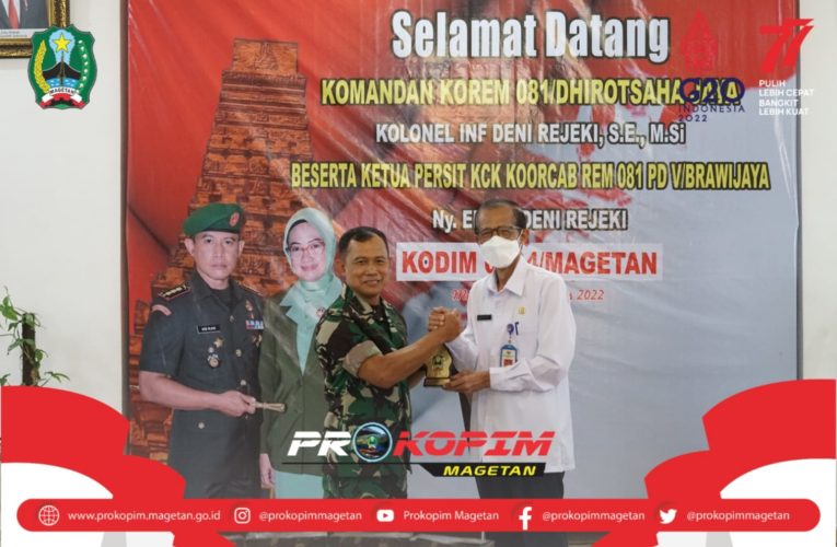 BUPATI SAMBUT KUNKER DANREM 081/DHIROTSAHA JAYA DI MAGETAN