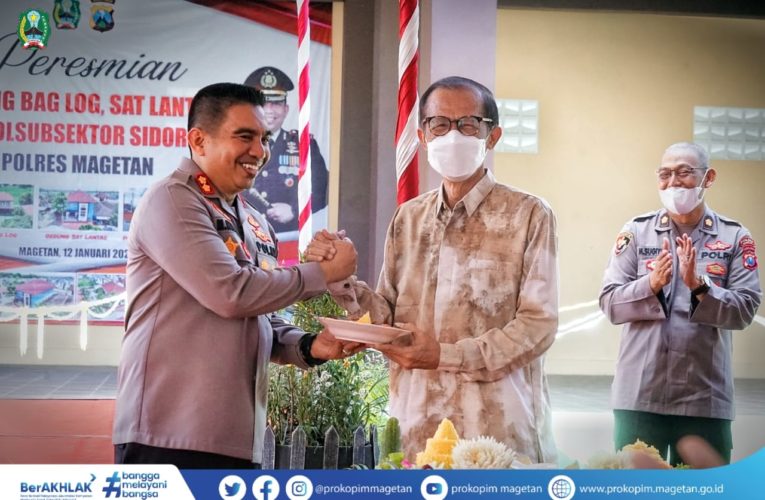 Peresmian Gedung Bagian Logistik, Satlantas, Mako Polisi sektor Sidorejo, serta Kenal Pamit Wakapolres Magetan