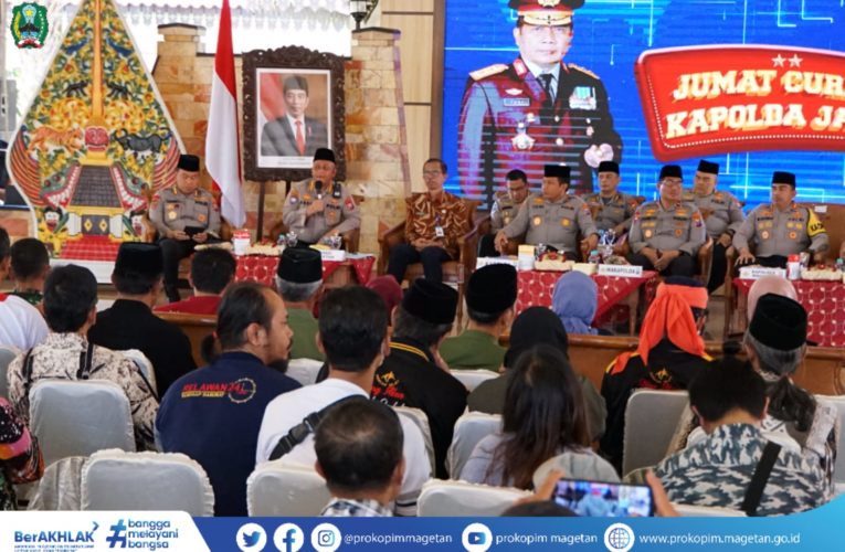 DENGARKAN CURHATAN MASYARAKAT MAGETAN, KAPOLDA JATIM ADAKAN JUMAT CURHAT