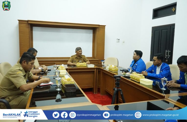 Audiensi PMII, Pj Bupati Magetan Pesan : Jadilah Generasi Kreatif dan Positif