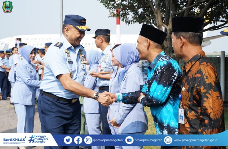 Pj Bupati Magetan Sambut Kedatangan KASAUdi Lanud Iswahjudi Magetan