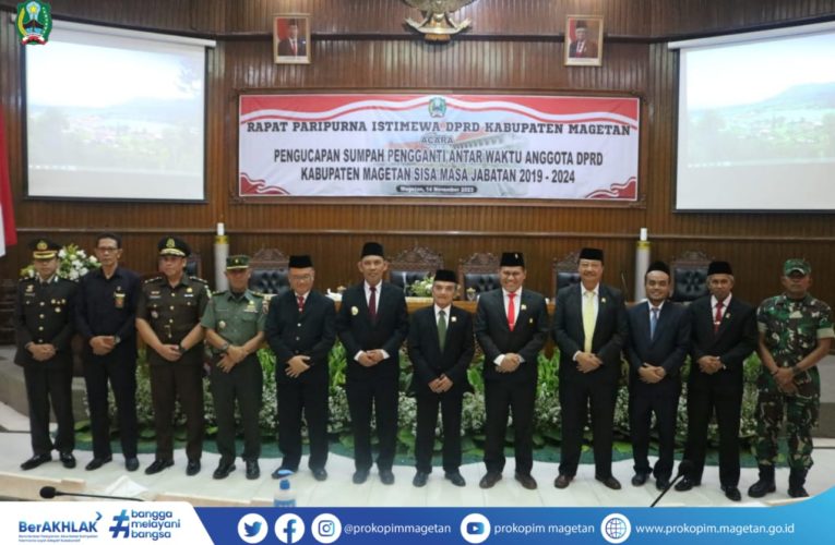 R. BUSTOMI JAUHARI RESMI JADI PENGGANTI ANTAR WAKTU ANGGOTA DPRD MAGETAN SISA MASA JABATAN 2019-2024