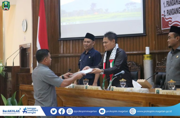 Rapat Paripurna Pandangan Umum Fraksi – Fraksi DPRD terhadap Raperda APBD T.A. 2024 dan Tiga Raperda dari Bupati Magetan