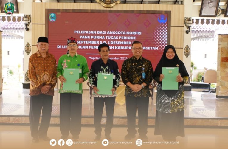 Pelepasan Anggota KORPRI yang Telah Purna Tugas TMT 1 September – 1 Desember 2023 di Lingkup Pemerintah Kabupaten Magetan