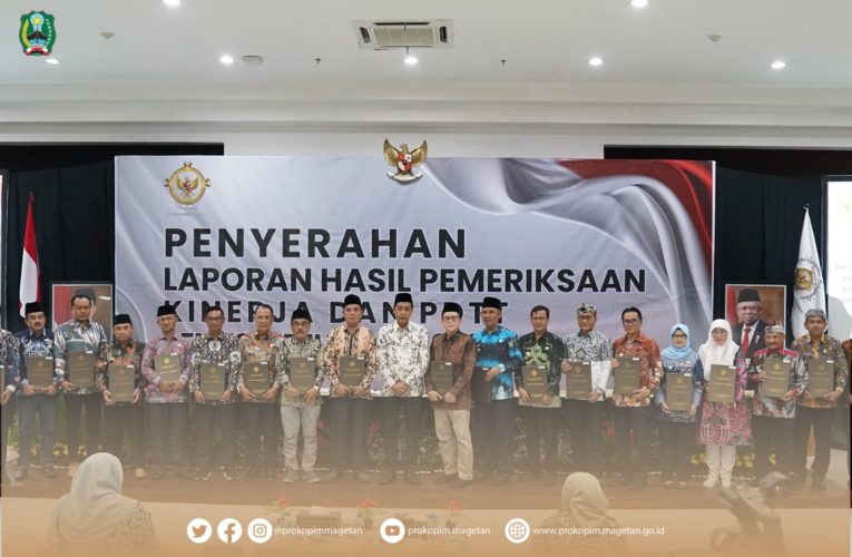 Pemkab Magetan Terima Laporan Hasil Pemeriksaan BPK Semester II Tahun 2023.