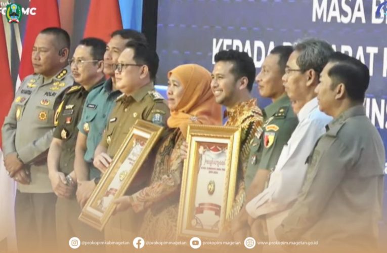 Pj. Bupati Magetan Hadiri Serah Terima Jabatan Gubernur dan Wakil Gubernur Jatim.