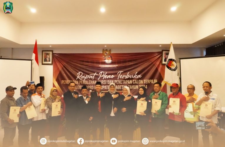 KPU Magetan Gelar Rapat Pleno Terbuka Penetapan Hasil Pileg 2024