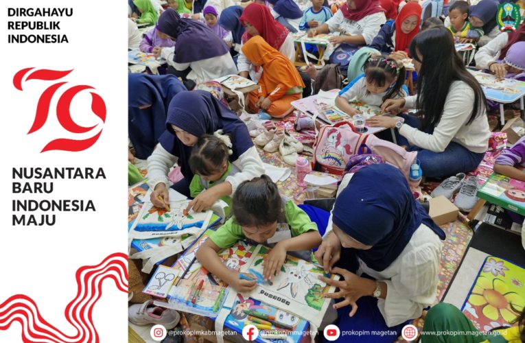 RATUSAN SISWA PAUD IKUTI LOMBA MEWARNAI DI KAMPUS 5 UNESA MAGETAN