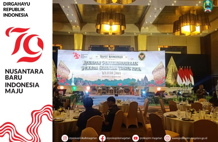 Pj Bupati Magetan Mengikuti Rakor Kesiapan Penyelenggaraan Pilkada Serentak 2024 Wilayah Jawa