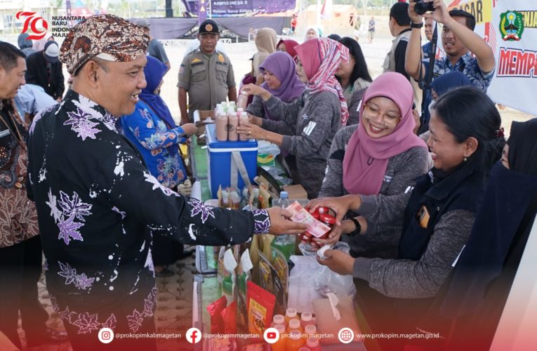 PERINGATI HUT KEMERDEKAAN RI KE-79, PEMKAB GELAR PASAR MURAH DI KAMPUS 5 UNESA MAGETAN