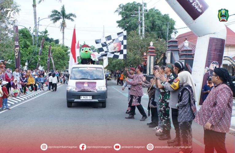 KPU Kabupaten Magetan Gelar Kirab Maskot Pilkada Serentak 2024