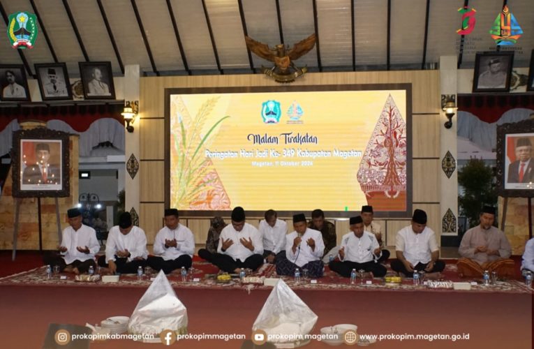 SAMBUT HUT KE 349 MAGETAN, PEMKAB GELAR MALAM TIRAKATAN