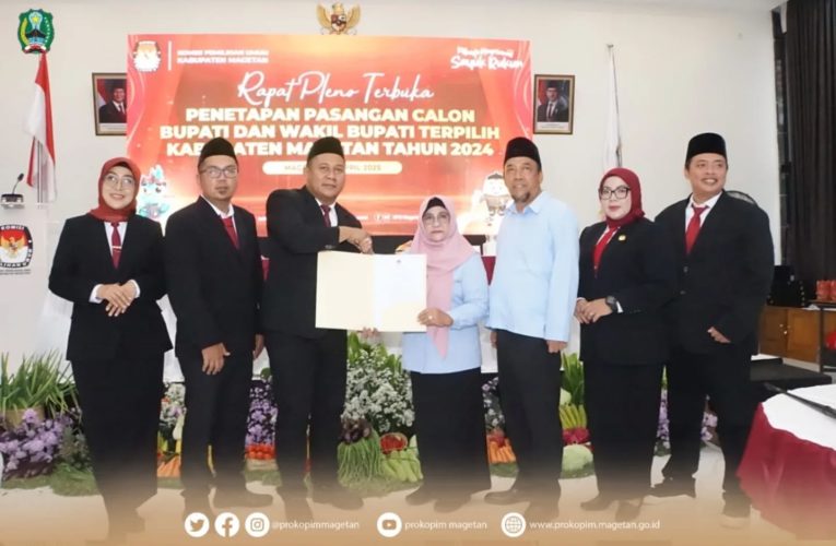 RAPAT PLENO PENETAPAN PASANGAN CALON BUPATI DAN WAKIL BUPATI TERPILIH KABUPATEN MAGETAN TAHUN 2024