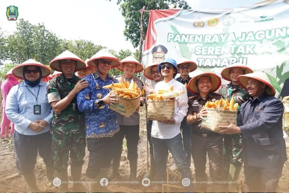 Pj Bupati Magetan Hadiri Panen Raya Jagung Serentak Tahap II di Mategal