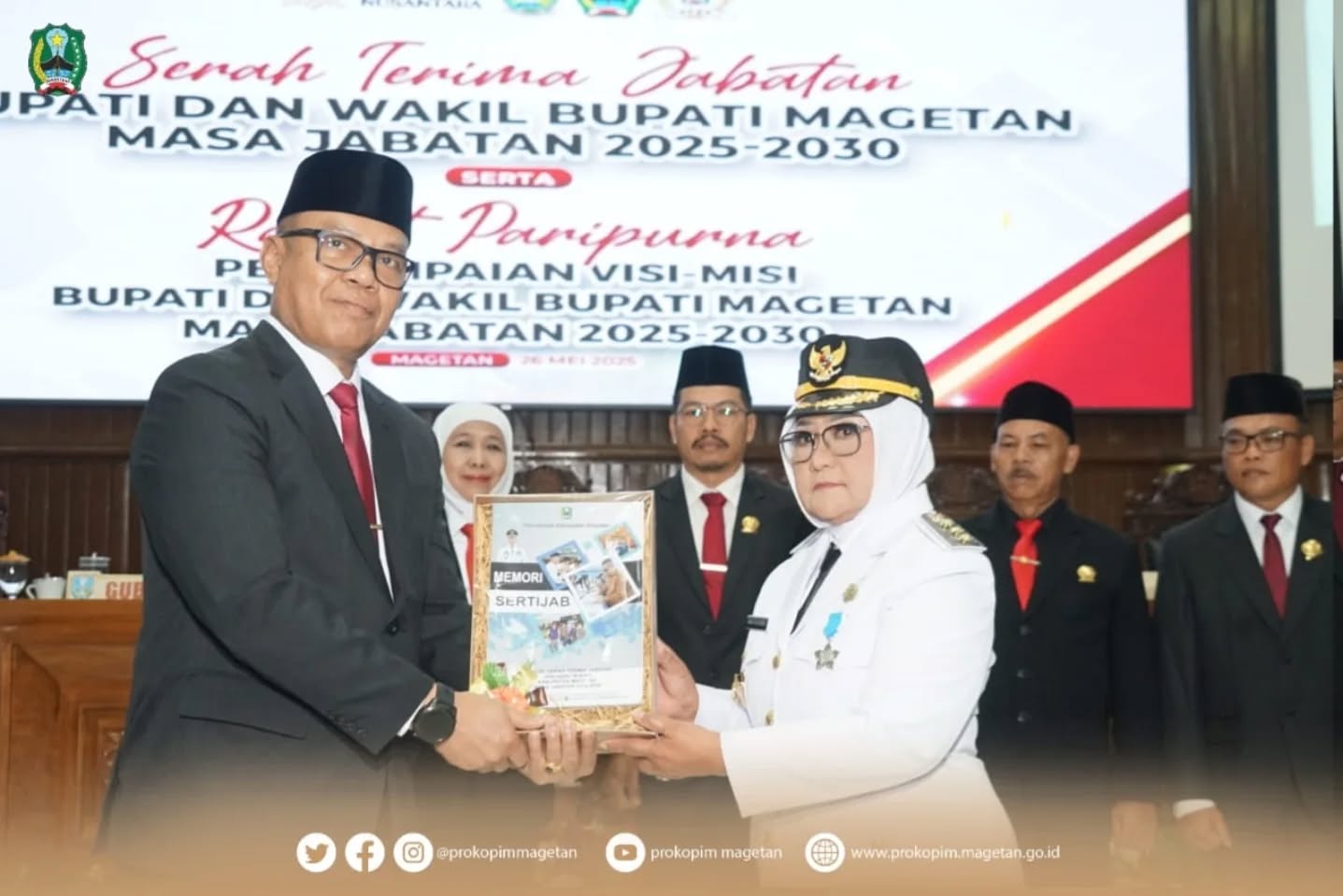 Serah Terima Jabatan dan Penyampaian Visi – Misi Bupati dan Wakil Bupati Magetan Periode 2025-2030