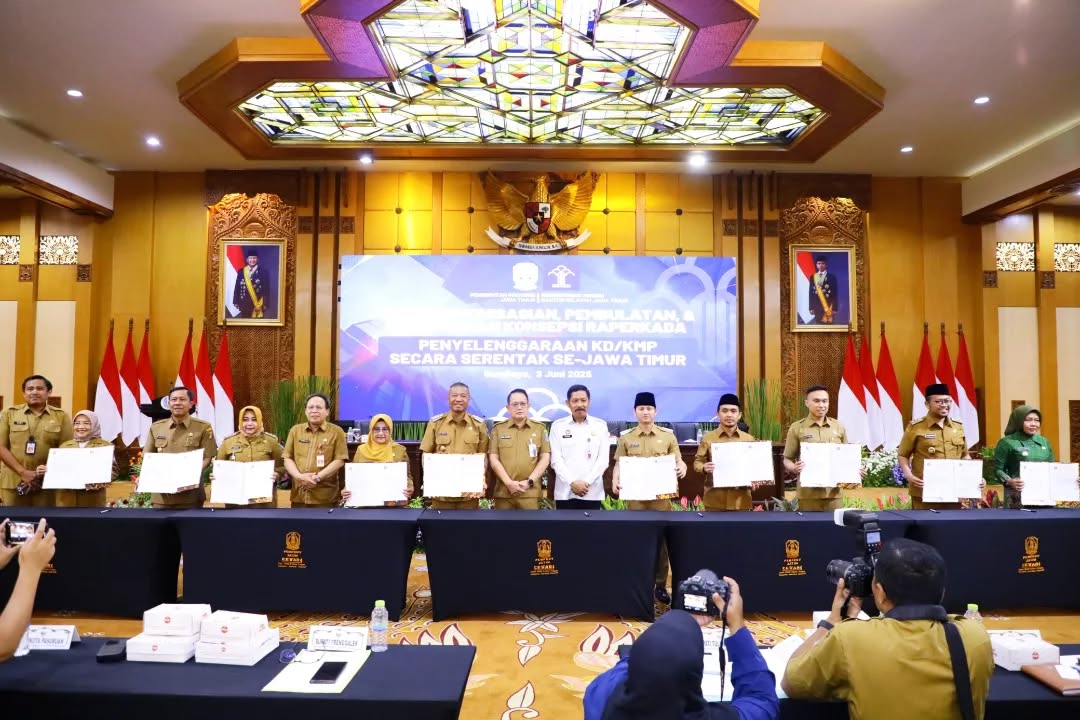 PENGHARMONISASIAN, PEMBULATAN DAN PEMANTAPAN KONSEPSI RANCANGAN PERATURAN KEPALA DAERAH TENTANG PENYELENGGARAAN KOPERASI DESA/KELURAHAN MERAH PUTIH SECARA SERENTAK SE-JAWA TIMUR