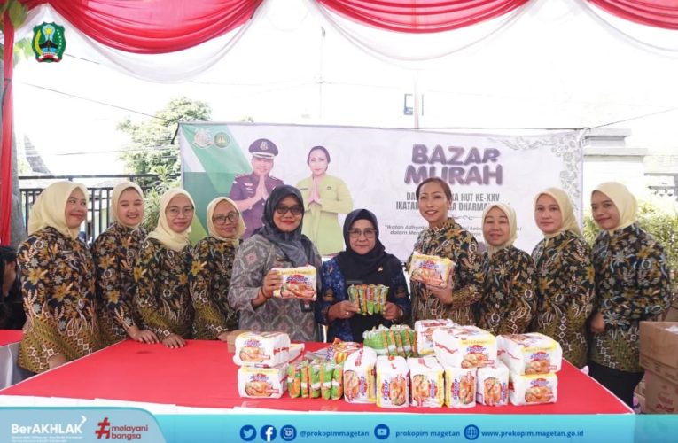 Bupati Nanik Hadiri Bazar HUT ke- XXV Ikatan Adhyaksa Dharmakarini Kejari Magetan