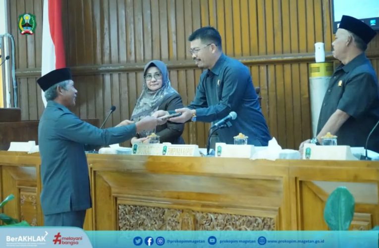 Paripurna DPRD Agenda Acara Pandangan Umum Fraksi DPRD terhadap Dua Raperda Kabupaten Magetan