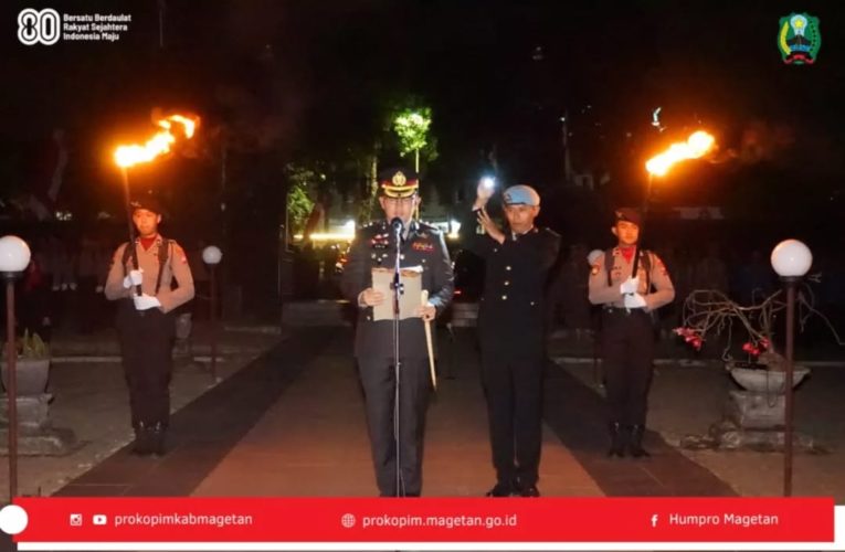 Apel Kehormatan dan Renungan Suci Jelang HUT ke-80 Kemerdekaan RI di Magetan
