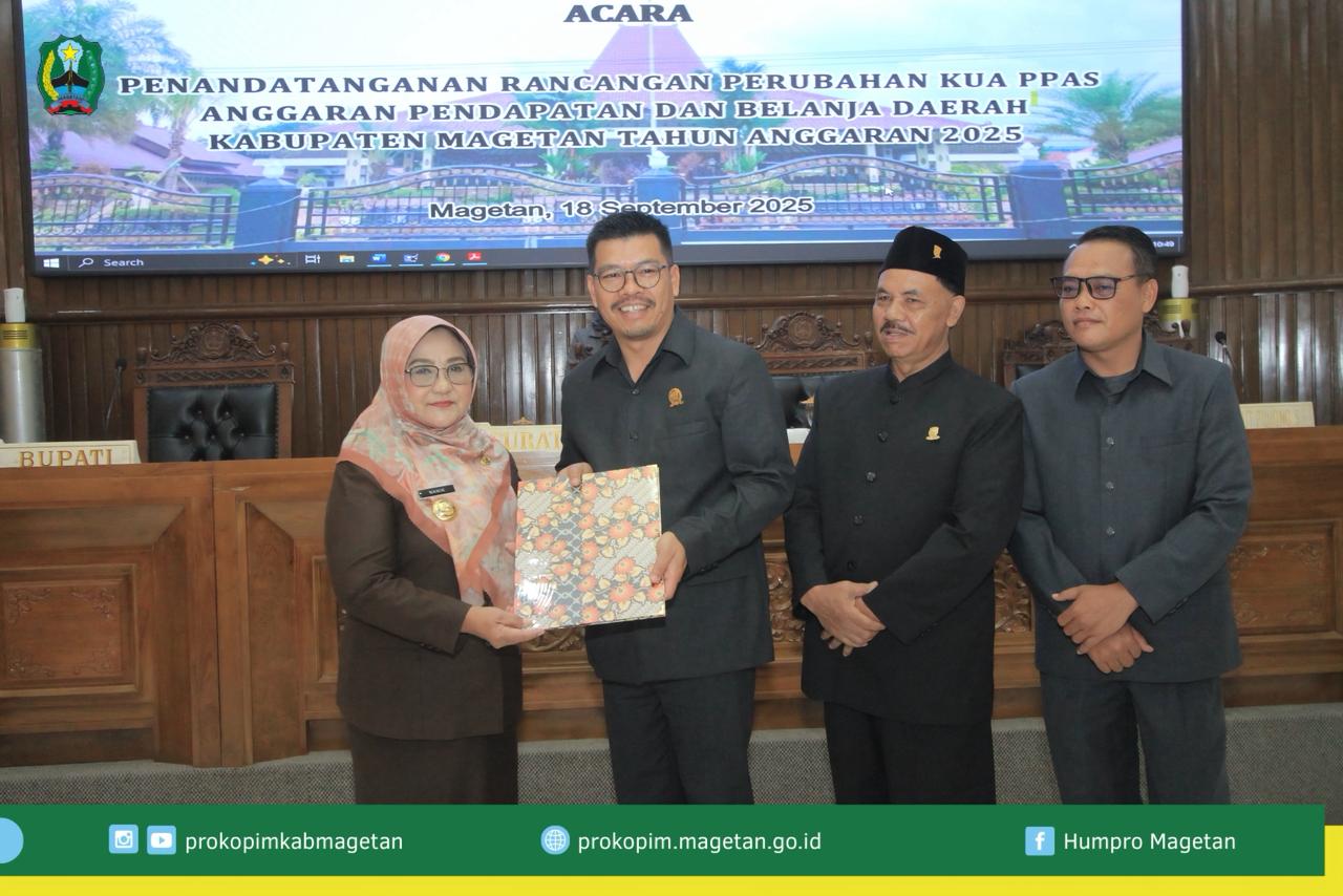 Bupati Magetan dan DPRD Sepakati Perubahan KUA-PPAS 2025, Pendapatan dan Belanja Daerah Alami Penyesuaian