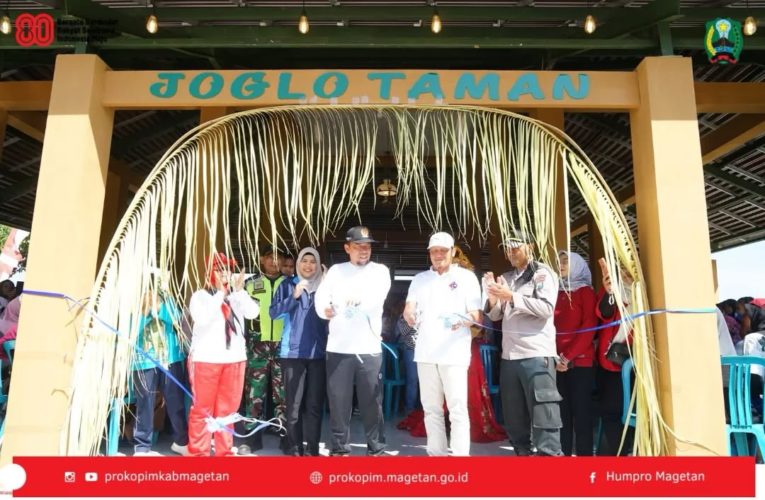 Wakil Bupati Magetan Resmikan Joglo Taman dan Serahkan Tanda Terima Pemenang Lelang