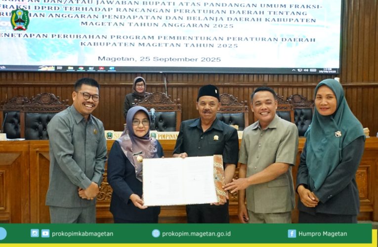 Bupati Magetan Jawab Pandangan Umum Fraksi DPRD atas Raperda P-APBD 2025