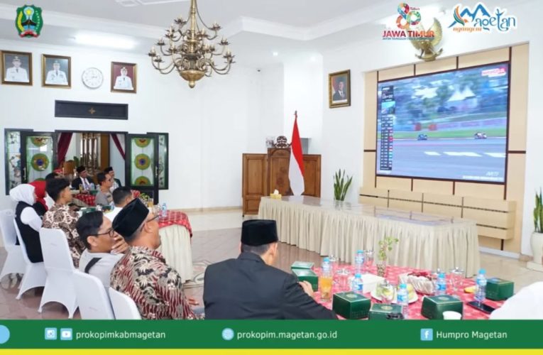 Gubernur Jatim dan Forkopimda Magetan Gelar Nobar Dukung Mario Aji di Ajang Moto2 Mandalika