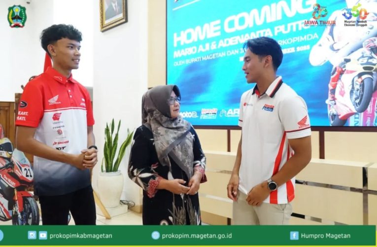 Audiensi (Home Coming) sekaligus Perkenalan Pembalap Internasional Mario Suryo Aji dan Adenanta Putra dengan Ibu Bupati