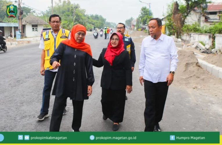 Gubernur Jatim Tinjau Progress Twin Road Maospati