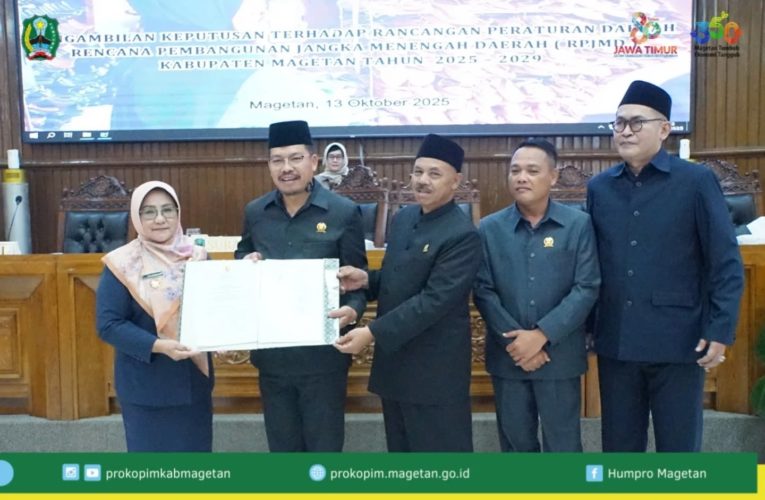 RPJMD 2025–2029 Disetujui, Magetan Siap Melangkah Lebih Nyaman, Maju, dan Berkelanjutan