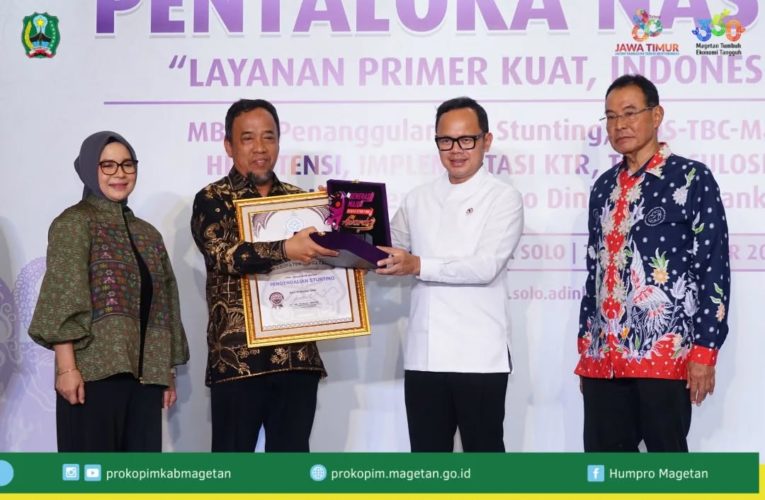 PEMKAB MAGETAN RAIH PENGHARGAAN ADINKES ATAS UPAYA DALAM PENGENDALIAN STUNTING