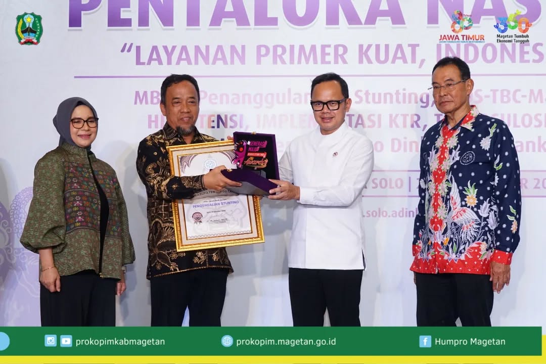 PEMKAB MAGETAN RAIH PENGHARGAAN ADINKES ATAS UPAYA DALAM PENGENDALIAN STUNTING