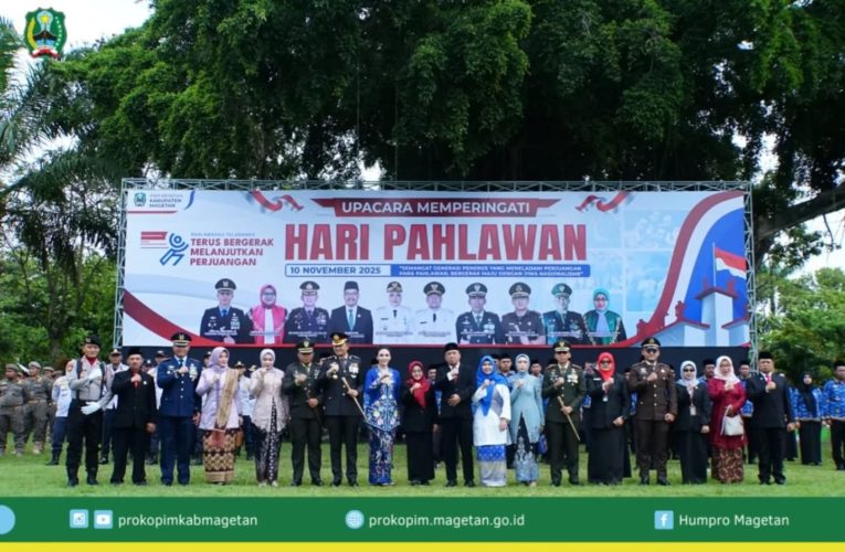 Peringatan Hari Pahlawan 2025 di Magetan, Kapolres Magetan Bertindak Sebagai Inspektur Upacara