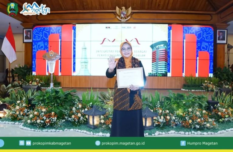 Sambut Hakordia, Bupati Magetan Hadiri Seminar Perempuan Antikorupsi.