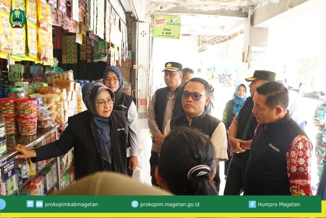 Pastikan Stok dan Harga Sembako Jelang Nataru Aman, Pemkab Magetan Lakukan Sidak Pasar