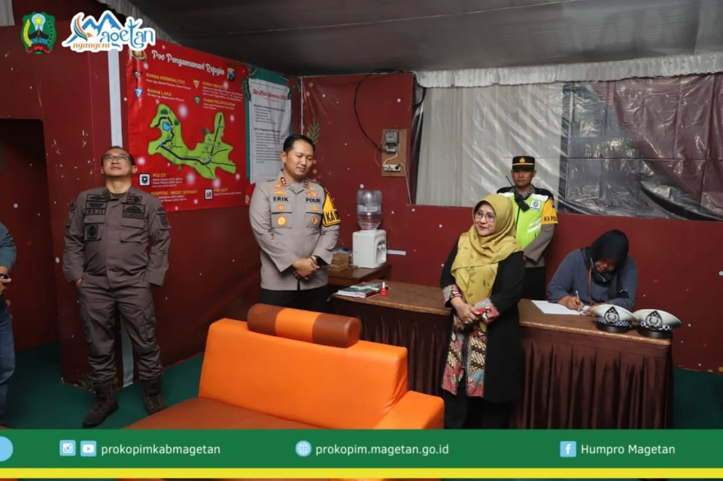 MEMASTIKAN KENYAMANAN NATARU, PEMKAB MAGETAN PANTAU POS PENGAMANAN