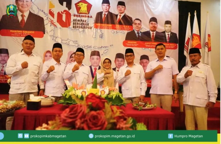 Hadiri Perayaan HUT ke-18 Gerindra, Bupati Magetan Imbau Kader Rawat Cita-cita dan Tujuan Partai