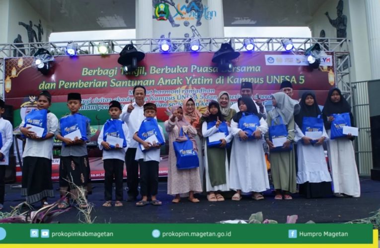 BERBAGI TAKJIL, BERBUKA PUASA BERSAMA DAN PEMBERIAN SANTUNAN ANAK YATIM DI KAMPUS UNESA 5 MAGETAN