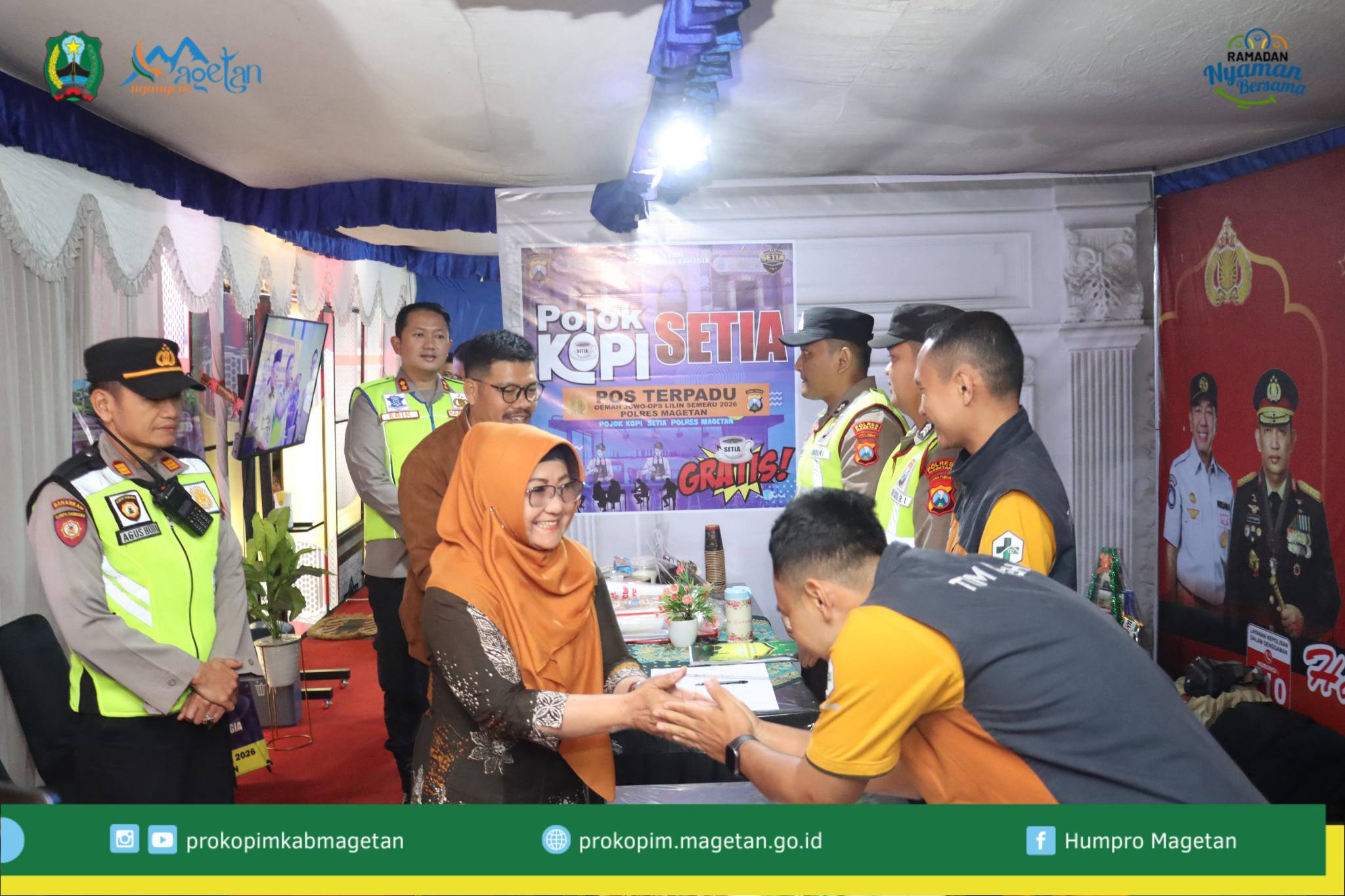Bupati Magetan Pantau Pos Pengamanan Idul Fitri, Pastikan Mudik Aman Keluarga Bahagia