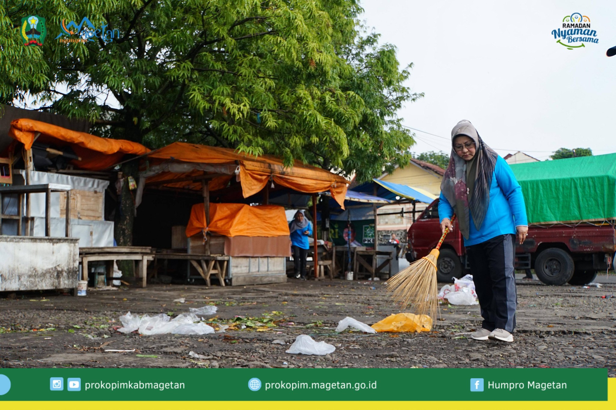 Bupati Tekankan Pengelolaan Sampah di Lingkungan Pasar Sayur Magetan, Gerakan Indonesia ASRI