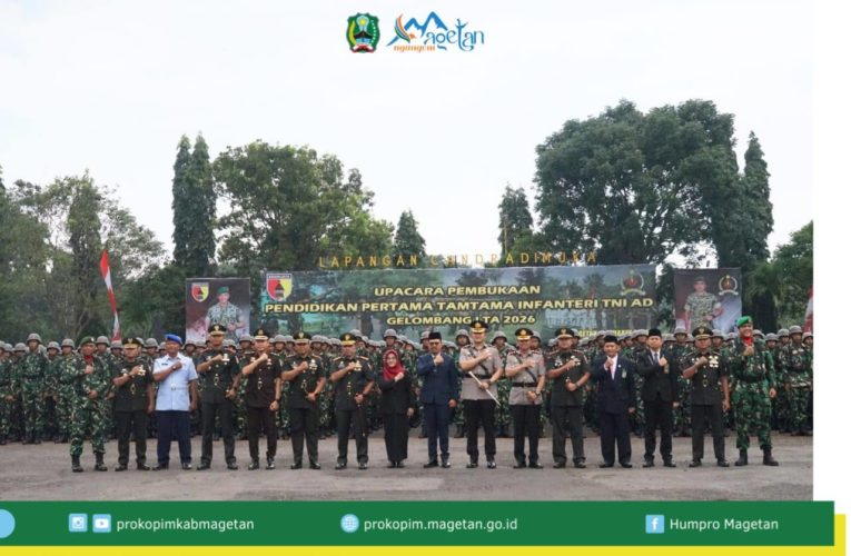 Bupati Magetan Hadiri Upacara Pembukaan Pendidikan Pertama Tamtama Infanteri TNI AD