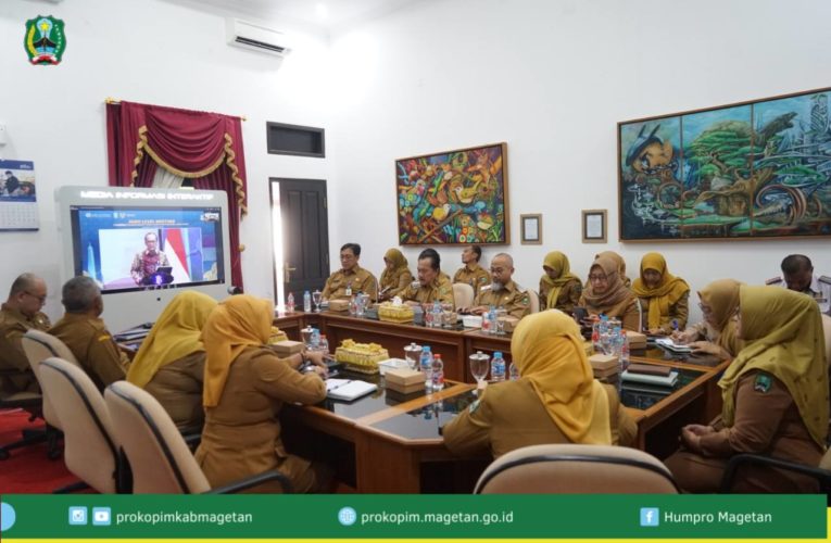 Bupati Magetan Ikuti HLM Persiapan Championship TP2DD Jawa Timur 2026 Secara Daring