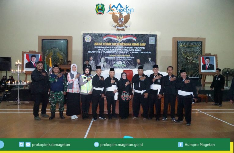 Bupati Nanik Hadiri Pengesahan Warga Baru PSHT Cabang Magetan tahun 2026.