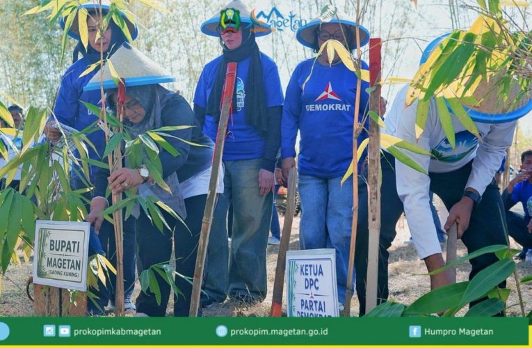 HUT ke-25 Partai Demokrat, DPC Magetan Gelar Penanaman Bambu Dukung Gerakan Indonesia ASRI
