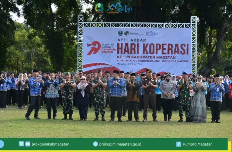 Perkuat Ekonomi Kerakyatan, Ratusan Insan Koperasi Ikuti Apel Akbar Hari Koperasi ke-79 di Alun-Alun Magetan
